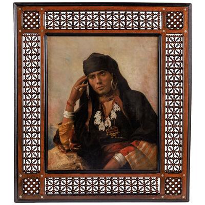 An Exceptional Quality Orientalist Portrait of "The Moroccan Chief"