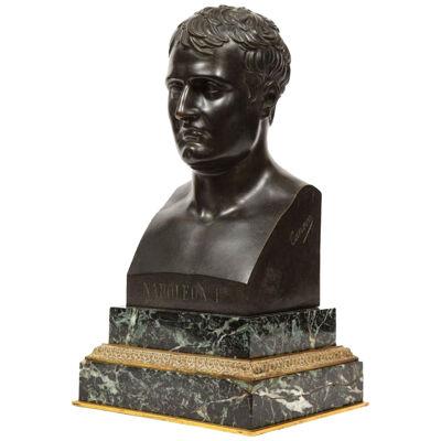  Exquisite French Patinated Bronze Bust of Emperor Napoleon I, after Canova 1820