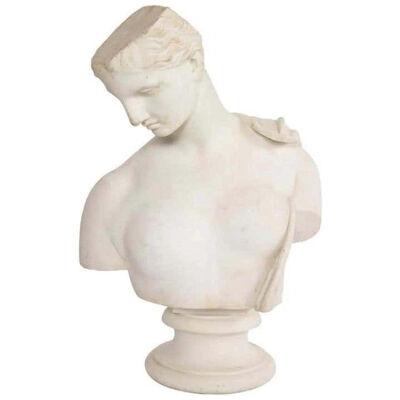  An Antique Italian Neoclassical Marble Bust of Psyche, Circa 1870