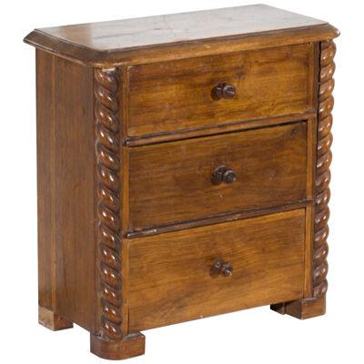 Charming miniature chest of drawers, circa 1850..