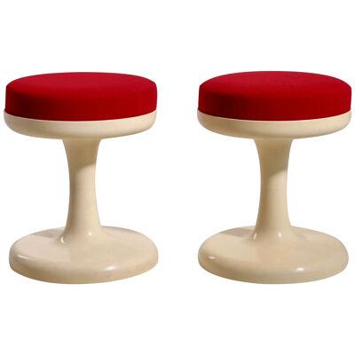  Rare pair of Scandinavian modern stools, 1960´s.