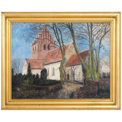 Fine Danish oil painting, signed “BM”, circa 100 years old.