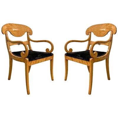 Pair of 19th Century Swedish Karl Johan Chairs