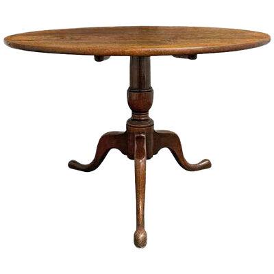 18th Century English Oak Tilt-Top Table