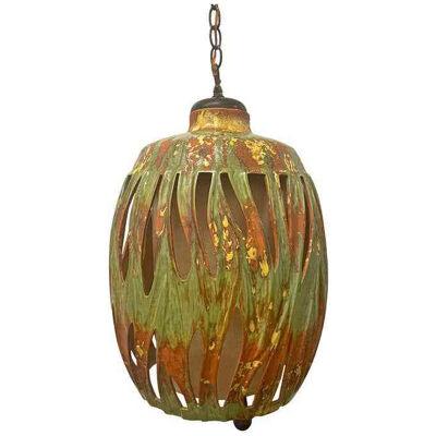 Mid-20th Century Glazed Terracotta Lantern