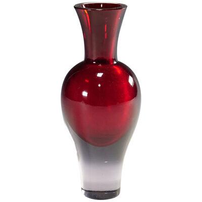 Seguso Vetri d'Arte Murano Sommerso Glass Vase 1960s 