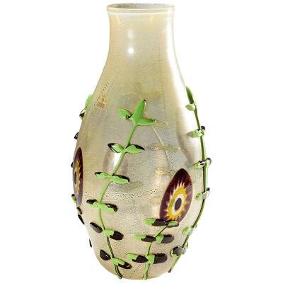 Monumental Art Glass Vase by Licio Zanetti, Murano ca. 1970s
