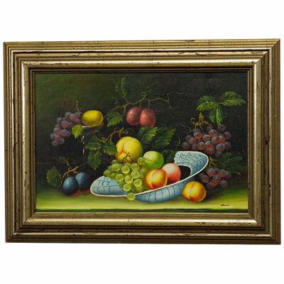 Still Life with Fruits, Oil Painting on Canvas, Germany 1950s 