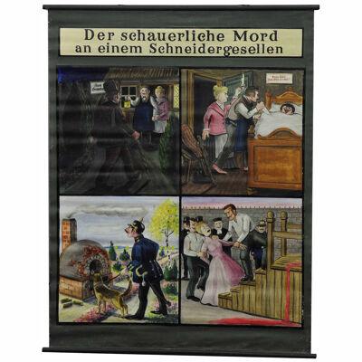 Hand-painted Wall Decoration Chart Colorful the Story of  a Murder Ballad