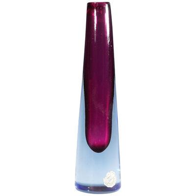  Vintage Murano Sommerso Glass Vase by Salviati & Co. ca. 1960 