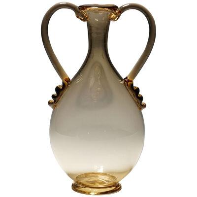 Vetro Soffiato Glass Vase by Vittorio Zecchin for Venini Murano ca. 1950