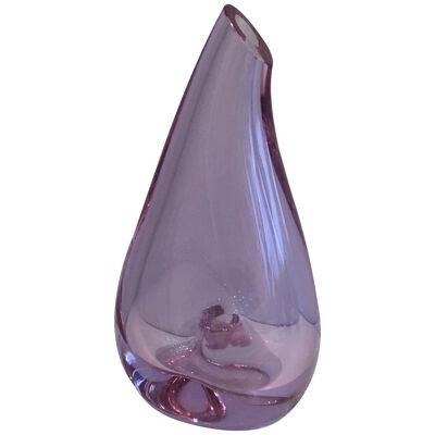 Glass Purplish-Colored Pear-Shaped Vase. Circa 1970