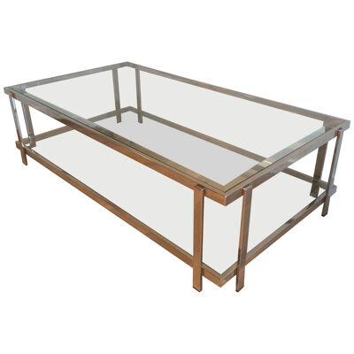 Large Chrome Coffee Table