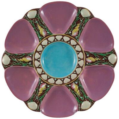 Minton Majolica Pink Oyster Plate, circa 1873