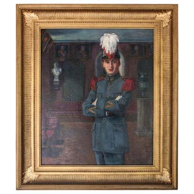Early 20th Century Oil on Canvas by C Tertiaux, "Boy From Academy", circa 1922