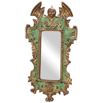 20th Century Gothic Style Carved Wood Wall Mirror