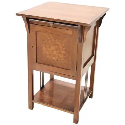 Art Nouveau Inlaid Wood Side Table