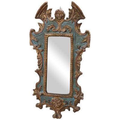 Gothic Style Carved Wood Wall Mirror