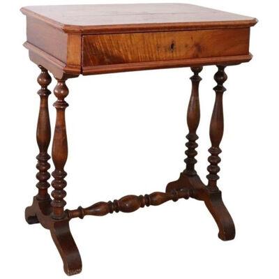 19th Century Louis Philippe Walnut Antique Side Table