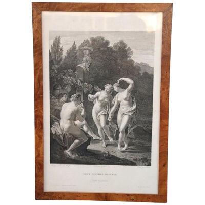 Antique Engraving by Louis Petit from a Painting by Van Der Werff