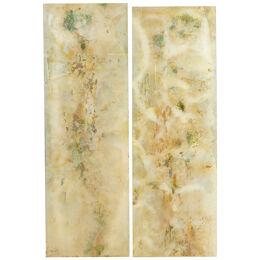 PAIR OF LARGE FRENCH 1950’s ACRYLIC ABSTRACT PANELS