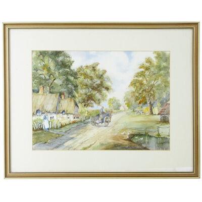 LARGE 20TH CENTURY WATERCOLOUR BY S J GLEED