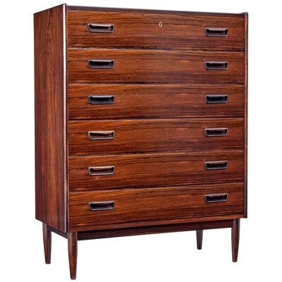 MID 20TH CENTURY PALISANDER TALL CHEST OF DRAWERS