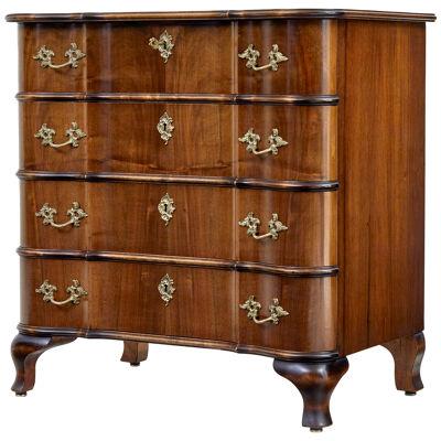 MID 20TH CENTURY BAROQUE REVIVAL WALNUT CHEST OF DRAWERS