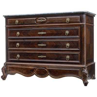LARGE 19TH CENTURY FRENCH PALISANDER CHEST OF DRAWERS
