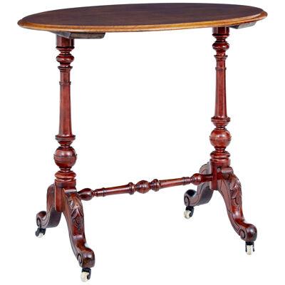 19TH CENTURY VICTORIAN WALNUT OVAL OCCASIONAL TABLE