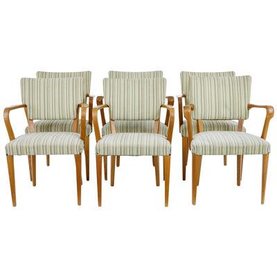 HARLEQUIN SET OF 6 SWEDISH 1960’s ARMCHAIRS BY ATVIDABERGS