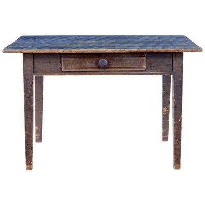 TRADITIONAL HAND PAINTED 19TH CENTURY PINE SIDE TABLE