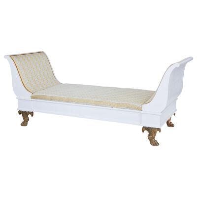 EARLY 20TH CENTURY EMPIRE REVIVAL PAINTED SCANDINAVIAN DAY BED