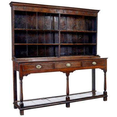 EARLY 19TH CENTURY WELSH OAK DRESSER AND RACK