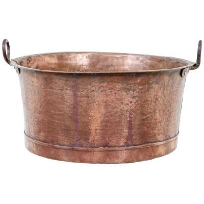 VICTORIAN 19TH CENTURY LARGE COPPER COOKING POT