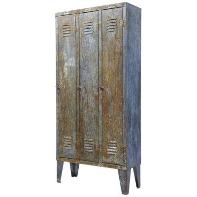 MID 20TH CENTURY DISTRESSED INDUSTRIAL CABINET