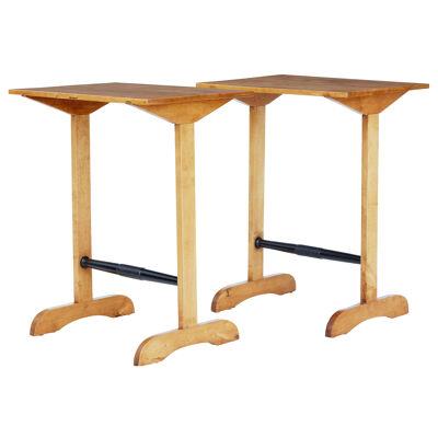 PAIR OF EARLY 20TH CENTURY SWEDISH BIRCH SIDE TABLES