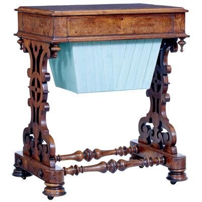 19TH CENTURY HIGH VICTORIAN BURR WALNUT OCCASIONAL TABLE