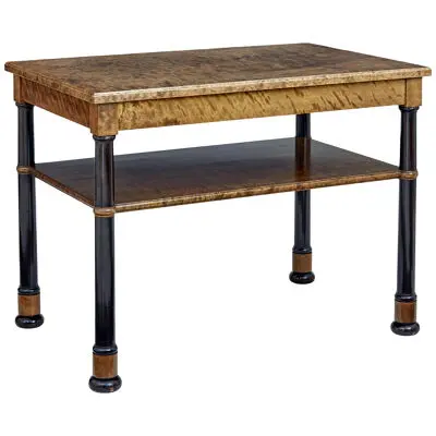 EARLY 20TH CENTURY ART DECO BIRCH SERVING TABLE