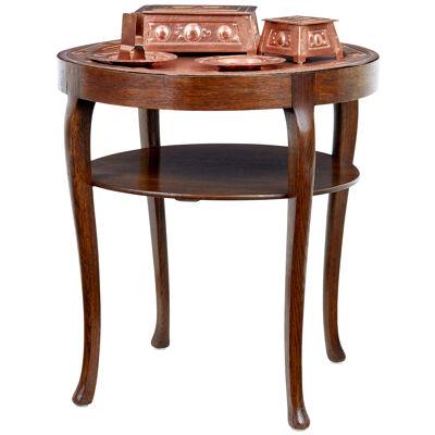 LATE 19TH CENTURY ARTS AND CRAFTS COPPER TRAY TABLE