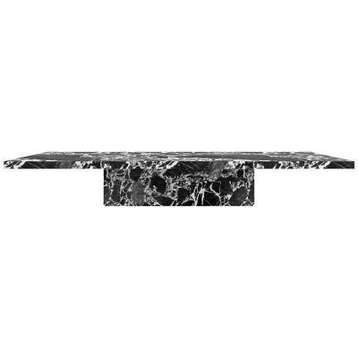 Dining Table/ Conference Table Black Marble 460x152x75cm Middle-Leg, Handcrafted