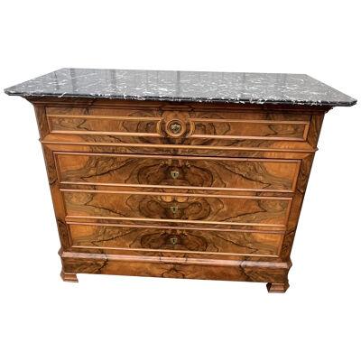 Louis Philippe bramble of Walnut Commode Late 19th