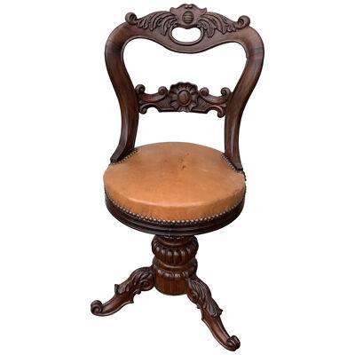 French Harpist Chair Mid 19th
