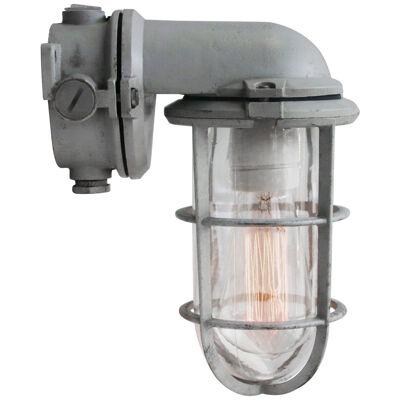 Gray Vintage Industrial Clear Glass Wall Lamp Scone