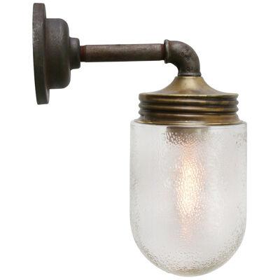 Frosted Glass Brass Vintage Cast Iron Arm Scones Wall Lights