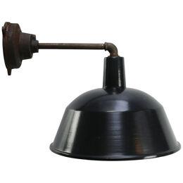 Black Enamel Vintage Industrial Cast Iron Factory Scones Wall Lights