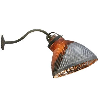 Mercury Glass Vintage Industrial Brass Scone Wall Lamp