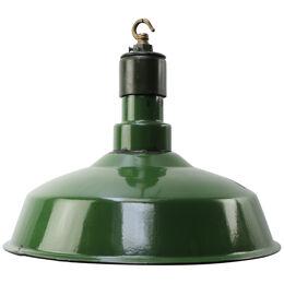 American Green Enamel Vintage Industrial Pendant Light