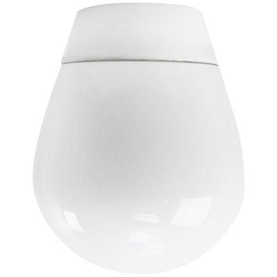 White Porcelain Ceiling Wall Scone Lamp, Scone No. 6001 by Wilhelm Wagenfeld