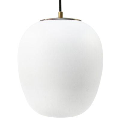White Mat Opaline Milk Glass Vintage Industrial Pendant Lights by Philips